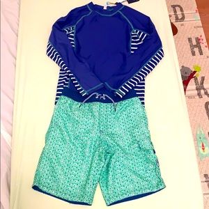 Boys Rashguard with Swim trunks set